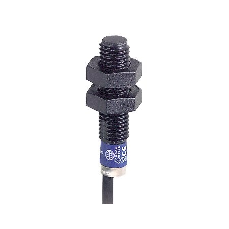 Cylindrical, Inductive Proximity Sensor, 8 mm Dia., PPS, 2 m, Bare Wire, 3 Wires, Shielded MPN:XS4P08PA340