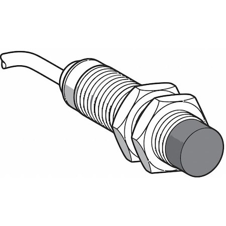Cylindrical, Inductive Proximity Sensor, 24 mm Dia., PBT, 2 m, Bare Wire, 3 Wires, Shielded MPN:XS4P18AB110