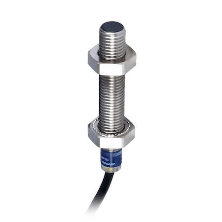 Cylindrical, Inductive Proximity Sensor, 13 mm Dia., Stainless Steel, 2 m, Bare Wire, 3 Wires, Shielded MPN:XS508B1PBL2