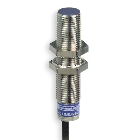 Cylindrical, Inductive Proximity Sensor, 12 mm Dia., Brass, 2 m, Bare Wire, 2 Wires, Shielded MPN:XS512B1DAL2
