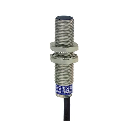 Cylindrical, Inductive Proximity Sensor, 17 mm Dia., Brass, 2 m, Bare Wire, 3 Wires, Shielded MPN:XS612B1PBL2