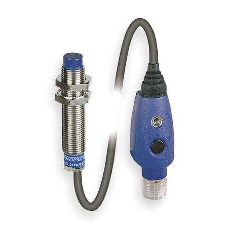 Cylindrical, Inductive Proximity Sensor, 12 mm Dia., Brass, 0.15 m, M12, 3 Wires, Shielded MPN:XS612B2PAL01M12