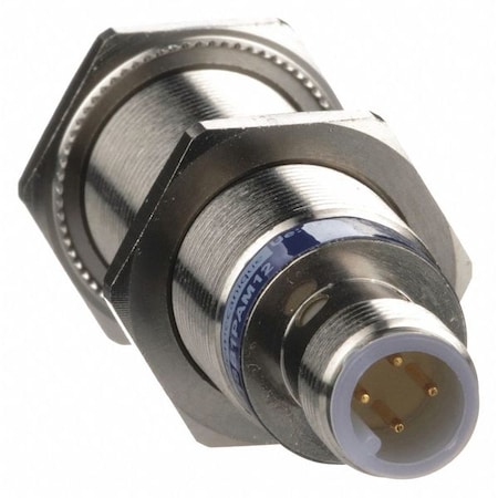 Cylindrical, Inductive Proximity Sensor, 18 mm Dia., Brass, M12, 3 Wires, Shielded MPN:XS618B1PAM12