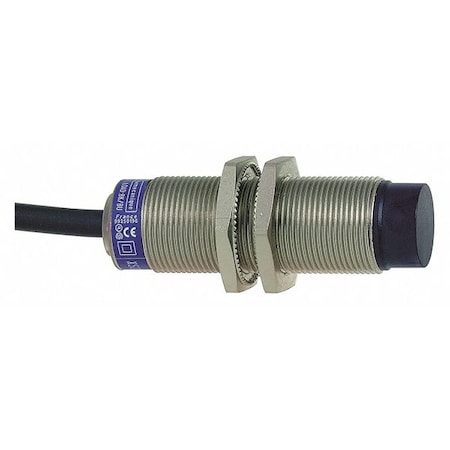 Cylindrical, Inductive Proximity Sensor, 24 mm Dia., Brass, 1/2 in Connector, 2 Wires, Shielded MPN:XS618B4MAU20
