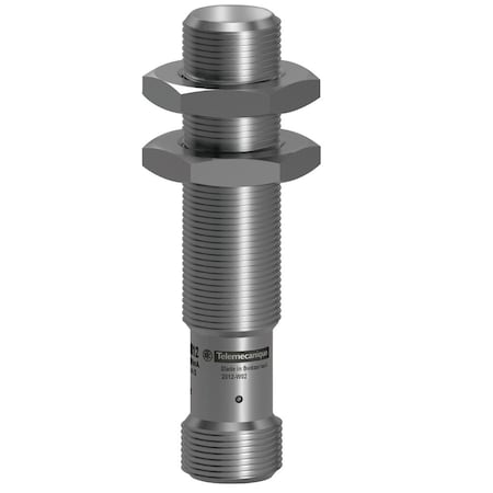 Cylindrical, Inductive Proximity Sensor, 12 mm Dia., Stainless Steel, M12, 3 Wires, Shielded MPN:XS912RWPAM12
