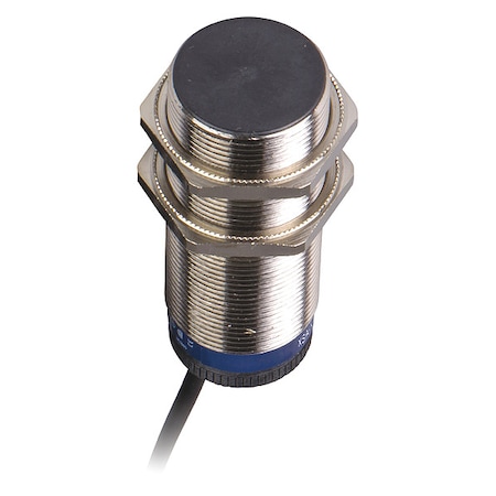 Cylindrical, Inductive Proximity Sensor, 36 mm Dia., Brass, 2 m, Bare Wire, 3 Wires, Shielded MPN:XSAV12373