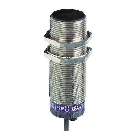 Cylindrical, Inductive Proximity Sensor, 30 mm Dia., Brass, 2 m, Bare Wire, 2 Wires, Unshielded MPN:XSAV12801
