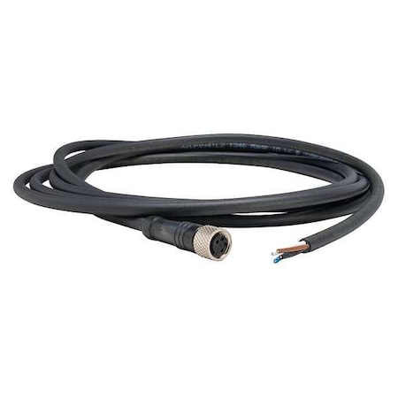 Cordset, 6.56 ft., Black, 250VAC/300VDC MPN:XZCP0941L2