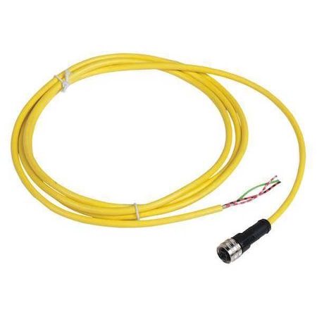 Cordset, 6.56 ft., Yellow, 250VAC/300VDC MPN:XZCPV1865L2