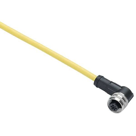 Cordset, 16.4 ft., Yellow, 250VAC/300VDC MPN:XZCPV1865L5