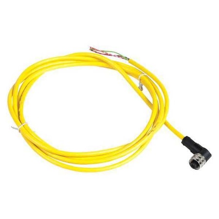 Cordset, 6.56 ft., Yellow, 250VAC/300VDC MPN:XZCPV1965L2
