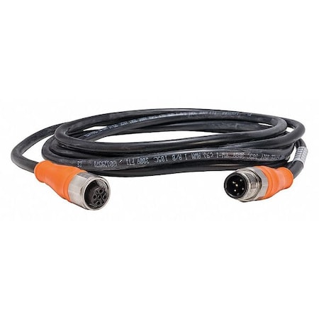 Cordset, 6.56 ft., Black, 250VAC/300VDC MPN:XZCRA151164D2