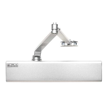 Door Closer, Aluminum Painted, Regular Arm, Adjustable Size 1-6, Full Plastic Cover MPN:DC8016-REG-AL