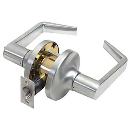 Grade 1 Cylindrical Lock, Passage, Lever, Satin Chrome, 2-3/4 Inch Backset, SFIC Less Core-Small MPN:L1010-26D