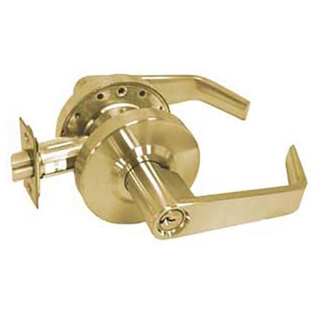 Grade 2 Cylindrical Lock, Classroom, Lever, Bright Brass, 2-3/4 Inch Backset, Conventional Cylinder MPN:L2070-US3