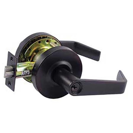Grade 2 Cylindrical Lock, Storeroom, Lever, Oil Rubbed Dark Bronze, 2-3/4 Inch Backset, MPN:L2080-10B