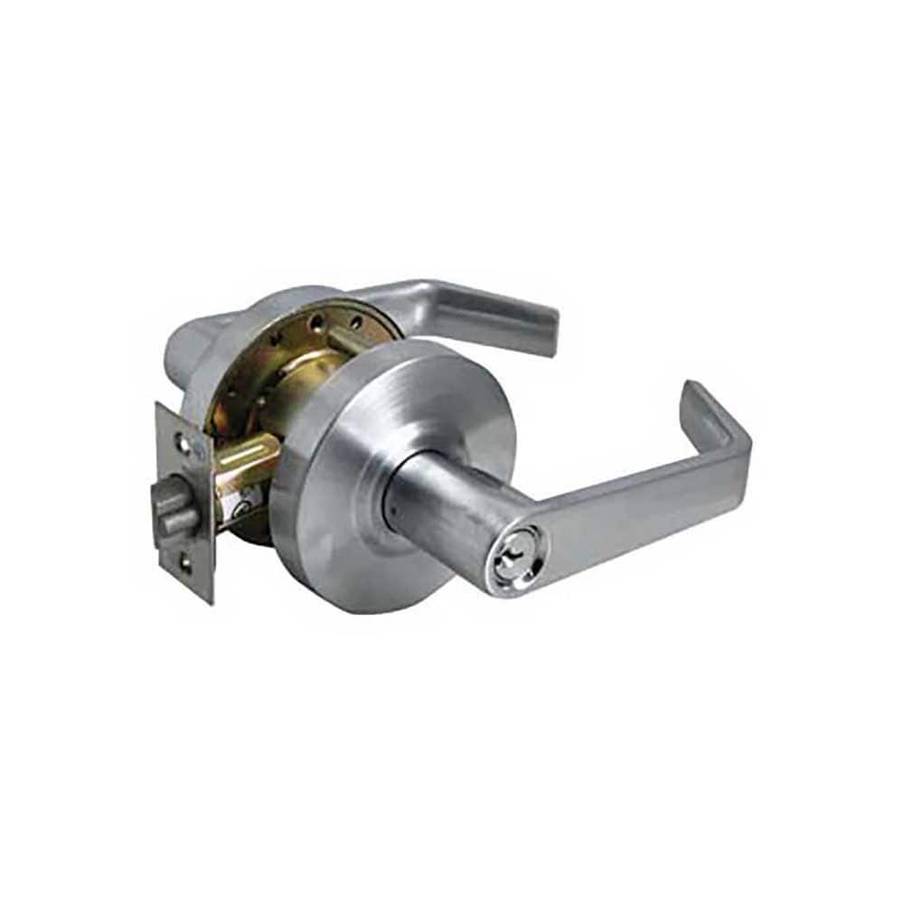 Lever Locksets; Lockset Type: Entry ; Key Type: Keyed Different ; Back Set: 2-3/8 (Inch); Cylinder Type: Conventional ; Material: Steel ; Door Thickness: 1-3/8 to 2 MPN:L2053-8-26D