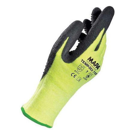 MAPA Nitrile Palm Coated Thermal Gloves, High Temperature, Lightweight, Yellow, Size 11, 1 Pair MPN:710
