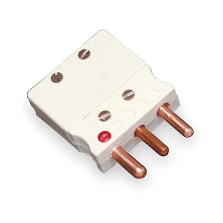 Thermocouple Plug, Cu, White, 3 Pin QD MPN:TCA-101-142
