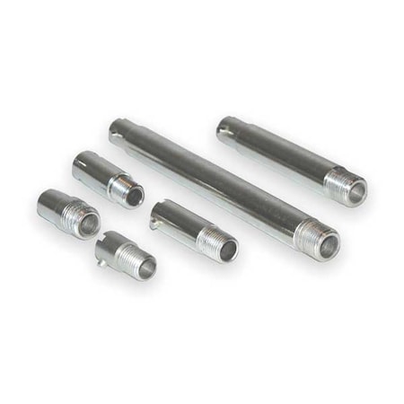 Bayonet Adapter, 1/8-27 NPT, L 2 1/2, Slvr MPN:TCA-104-105
