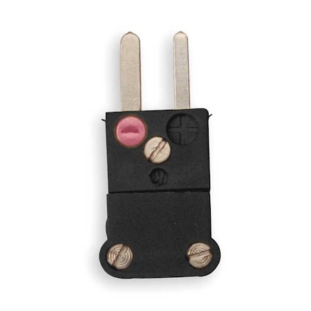 Thermocouple Plug, J, Black, (2) Flat Pins MPN:TCAR-1013