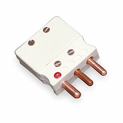 Thermocouple Plug Cu White 3 Pin QD MPN:TCA-101-142