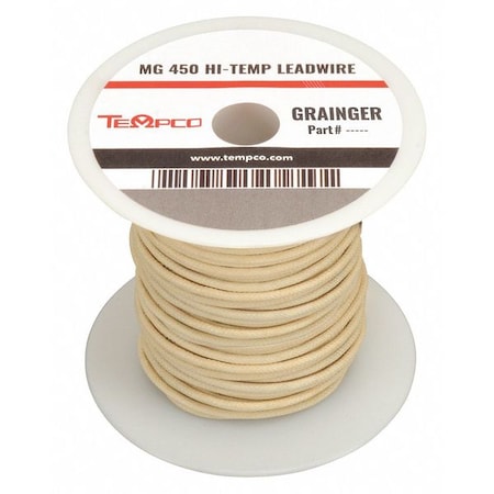 High Temp Lead Wire, MG, 18 AWG, Natural, 100 ft MPN:LDWR-1011
