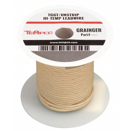 High Temp Lead Wire, TGGT, 12 AWG, Natural, 100 ft MPN:LDWR-1023