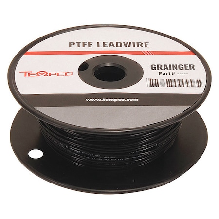 High Temp Lead Wire, PTFE, 22 AWG, Black, 250 ft MPN:LDWR-1080