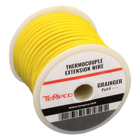 ThermocoupleWire, TypeKX, 20AWG, Ylw, 250ft MPN:TCWR-1091