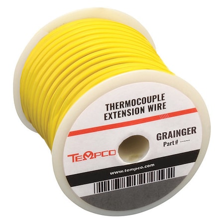 ThermocoupleWire, TypeKX, 20AWG, Ylw, 250ft MPN:TCWR-1008