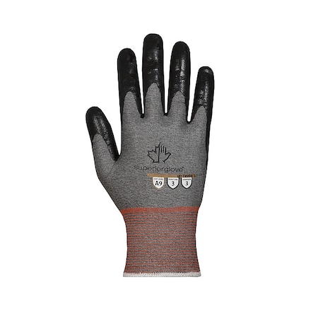 Cut-Resistant Coated Gloves, Cut Level A9, Dipped, Nitrile, Textured, M ( 8 ) 1 PR MPN:S21TXUFN-8