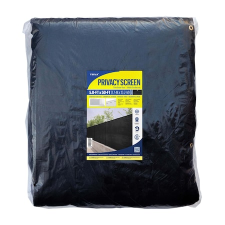 Privacy Screen, Black, 50 ft. L, 5.8 ft. H MPN:2A240080