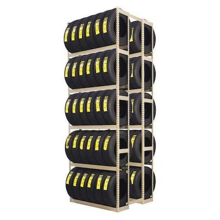 Double Sided Boltless Tire Rack, 144 in H MPN:ZDT-60144S
