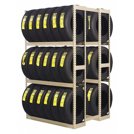 Double Sided Boltless Tire Rack, 84 in. H MPN:ZDT-6084S