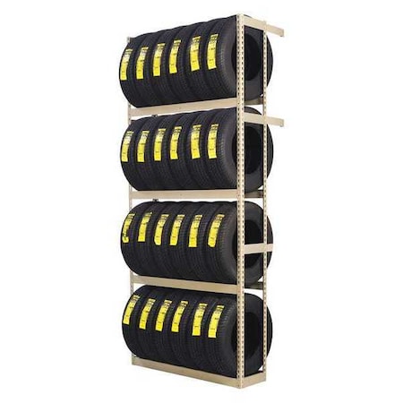 Single Sided Boltless Tire Rack, 120 in H MPN:ZST-60120S