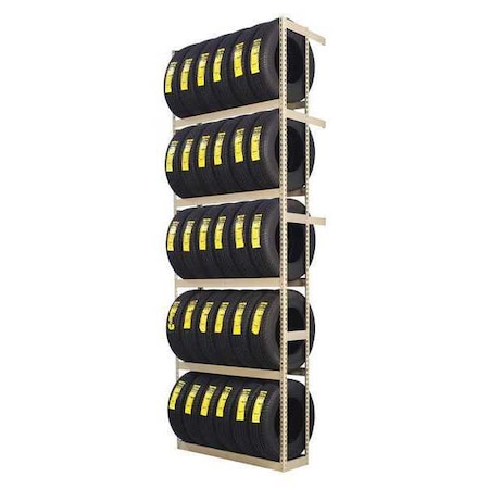 Single Sided Boltless Tire Rack, 144 in H MPN:ZST-60144S