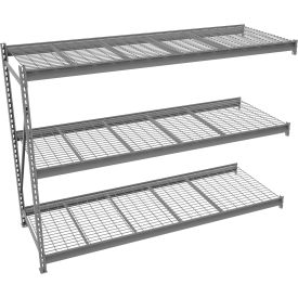 Tennsco 3 Level Bulk Storage Rack Wire Deck Add On 72