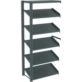 Sloped Flow Shelving Add-On 36W x 18D x 84H Gray ZT7-3618A-5-MGY