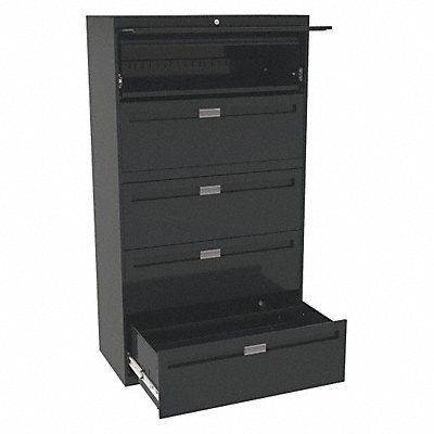 File Cabinet 36 in 5 Drawer Black MPN:LPL3660L50 BLACK