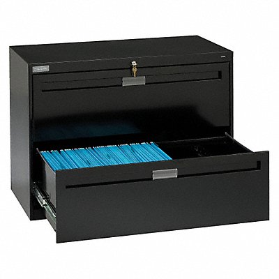 File Cabinet 42 in 2 Drawer Black MPN:LPL4224L20 BLACK