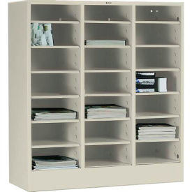 Tennsco Literature Organizer Cabinet 4075-CPY - 21 Opening Letter Size - Champagne Putty 4075-CPY