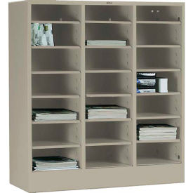 Tennsco Literature Organizer Cabinet 5075-SND - 21 Opening Legal Size - Sand 5075-SND