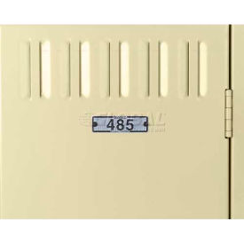 Tennsco Locker Number Plate #1-25 - Aluminum With 1/2