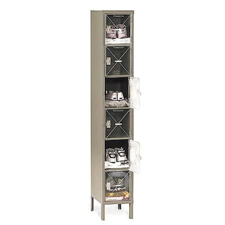 Box Locker, 12 in W, 15 in D, 78 in H, (1) Wide, (6) Tier, Sand MPN:CBL6-121512-1 SAND