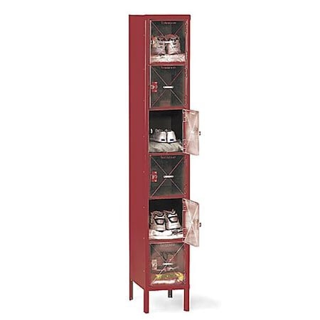 Box Locker, 12 in W, 18 in D, 78 in H, (1) Wide, (6) Tier, Wine MPN:CBL6-121812-1 WINE