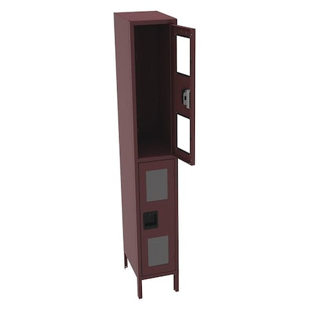 Wardrobe Locker, 12 in W, 18 in D, 78 in H, (1) Wide, (2) Tier, Wine MPN:CDL-121836-1 WINE