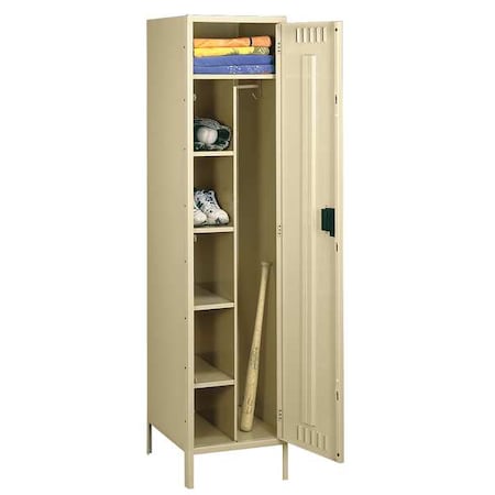 Wardrobe Locker, 24 in W, 21 in D, 78 in H, (1) Tier, (1) Wide, Sand MPN:CMS-242172-1SD