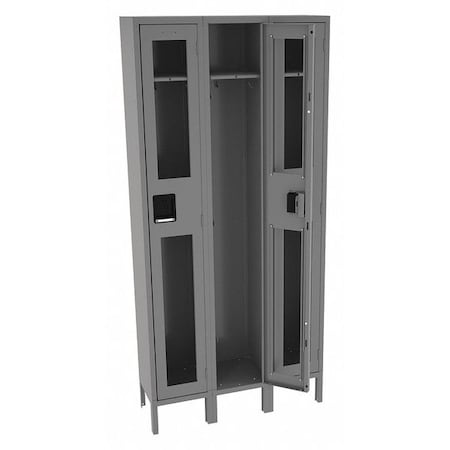Wardrobe Locker, 36 in W, 12 in D, 78 in H, (1) Tier, (3) Wide, Gray MPN:CSL-121272-3 MED GRE