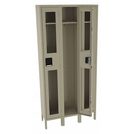 Wardrobe Locker, 36 in W, 12 in D, 78 in H, (1) Tier, (3) Wide, Sand MPN:CSL-121272-3 SAND